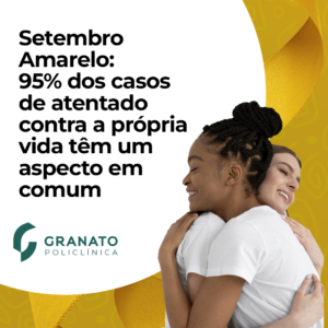 Setembro Amarelo: 95% dos casos de atentado contra a própria vida têm um aspecto em comum